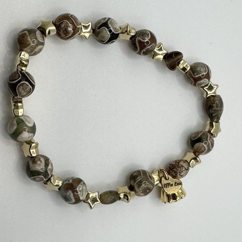 Stone and Glass Bracelet